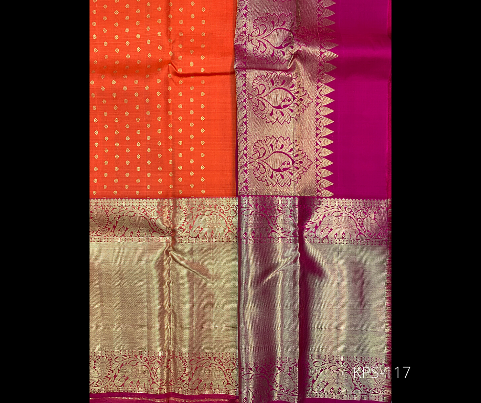 Orange Pure Kanchipuram Rsm Silks Online