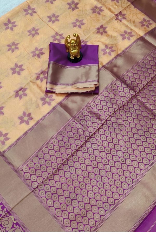 cm 406 soft lichi silk sarees 708