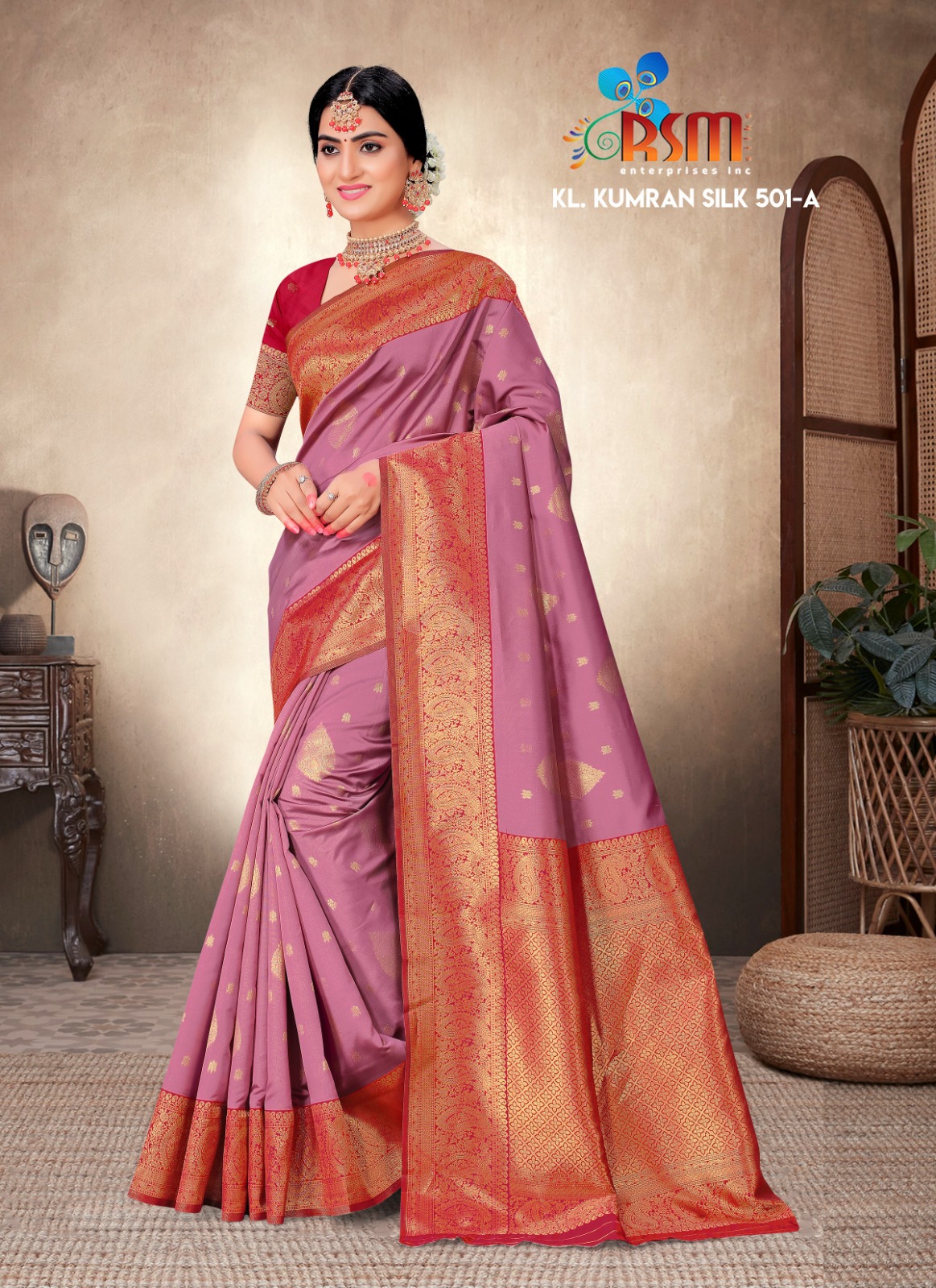 Peach Color Kanchipuram Silk Saree Bollywood Style Saree Party