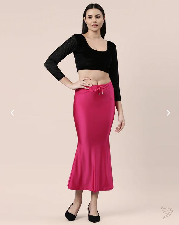 eloria Magenta Cotton Blended Shape Wear for Saree Petticoat Skirts for  Women Flare Saree Shapewear