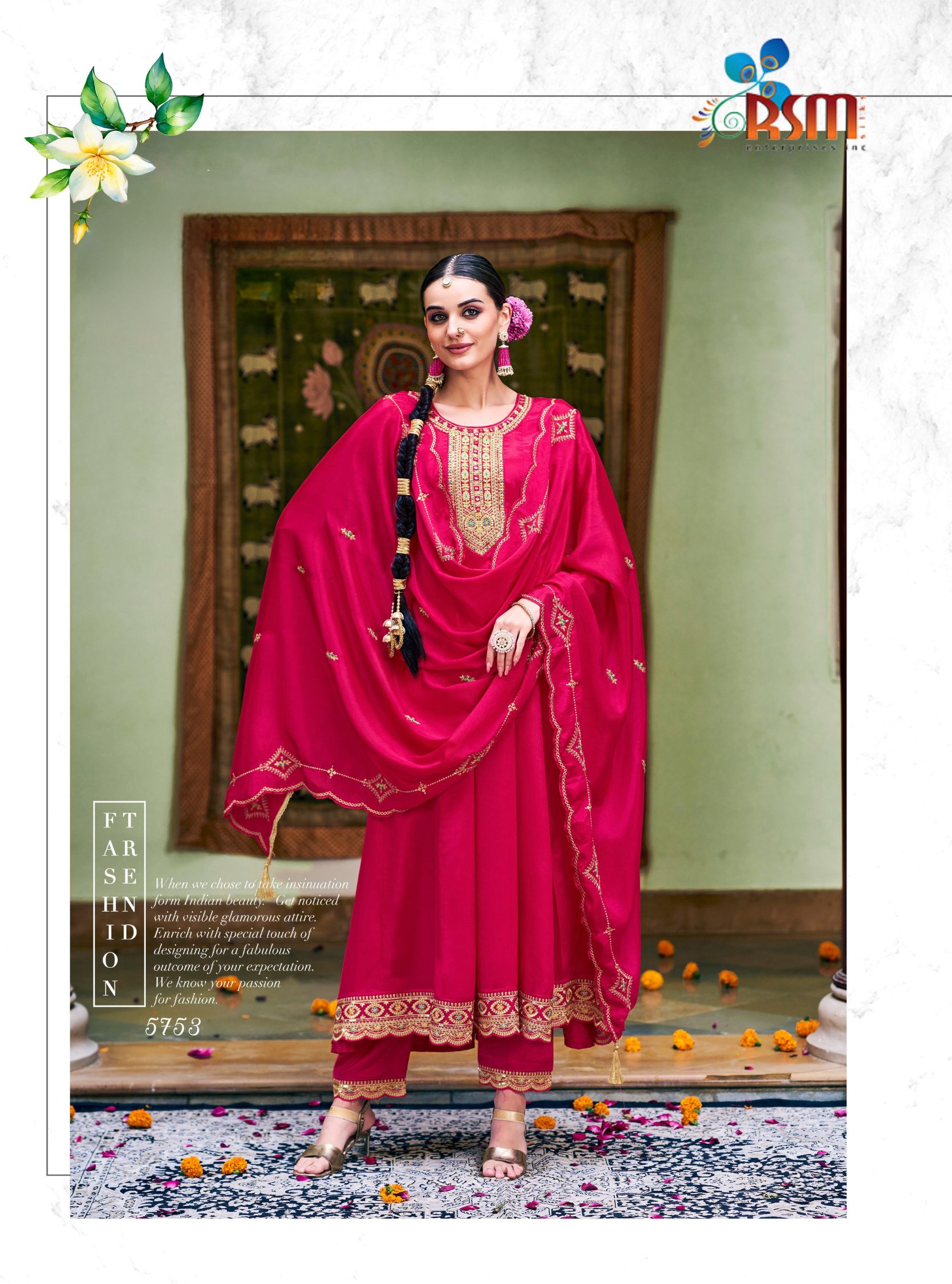 Vanigold Embroidered Cosmos Anarkali Suit Set main image 0