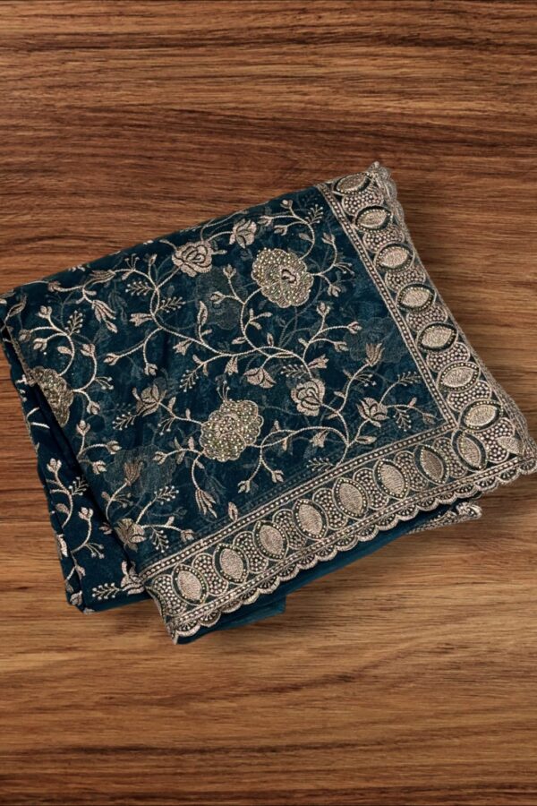 Embroidered Organza Party Wear Saree