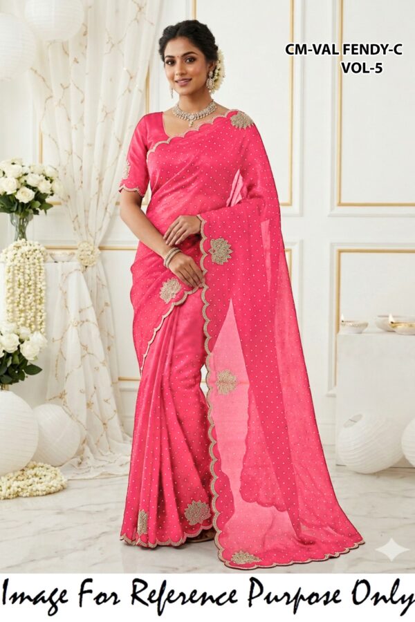Chignon Chiffon Sequined Saree